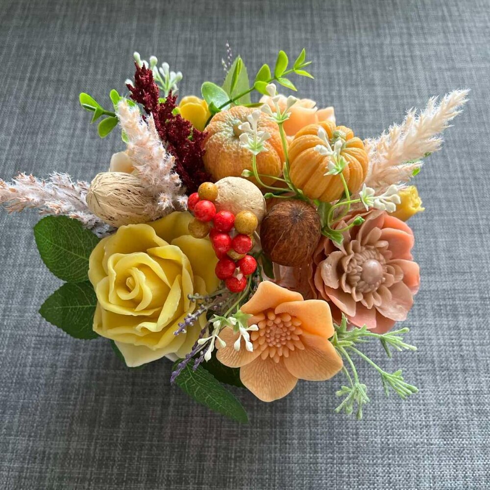 Soap Flowers Bouquet handmade gift FREE BAG and CARD - Picture 6 of 6